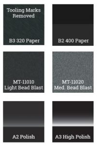Surface finish overmolding